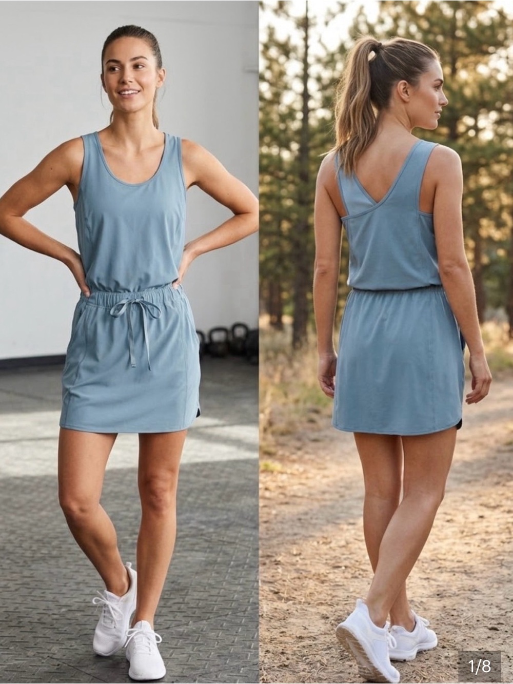 Patagonia Terrabonne traveler Light Blue Active Tank Dress
